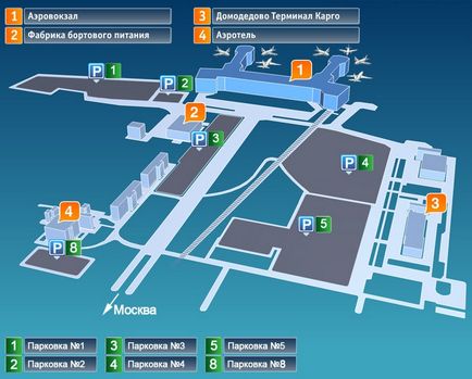 Mennyi parkoló a repülőtéren Domodedovo