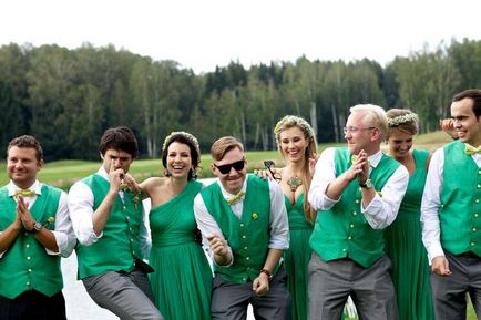 Esküvő zöld szimbolikus kezdetét, fotók, videók, az ötlet egy nyári esküvő