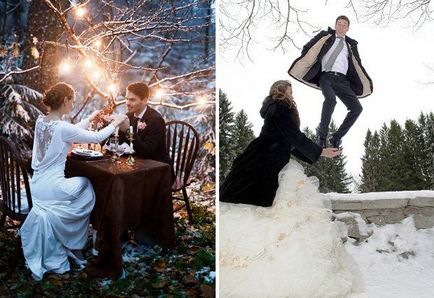 Esküvő télen - ötletek szokatlan szép téli fotózásra