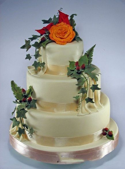 Esküvői torta dekoráció és öntetek