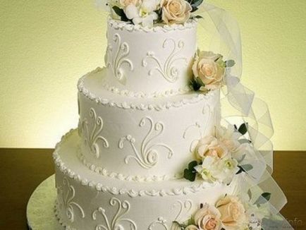 Esküvői torta dekoráció és öntetek