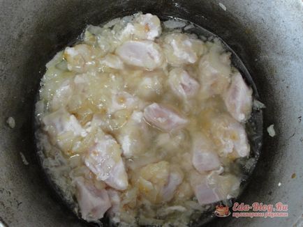 Finom pilaf csirke bográcsban recept lépésről lépésre fotók