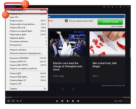 Megnyitja a vob fájlokat (Media Player Classic) A nyitott vob fájlokat