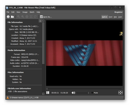 Megnyitja a vob fájlokat (Method Media Player) A nyitott vob fájlokat