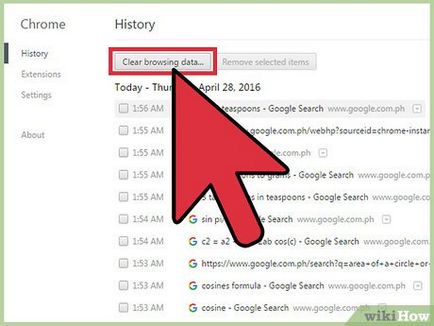 Hogyan lehet törölni a történelem internetes tevékenység