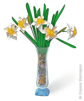 Hogyan készítsünk egy nárcisz a papírt a kezét (Spring) Hogyan, hogy a rózsa papírból saját kezűleg