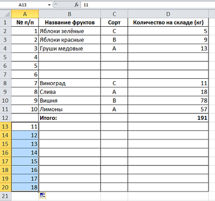 Hogyan excel ahhoz, hogy gyorsan számozott táblázat sorait (Excel) Hogyan excel, hogy gyorsan felsorolni táblasorokra