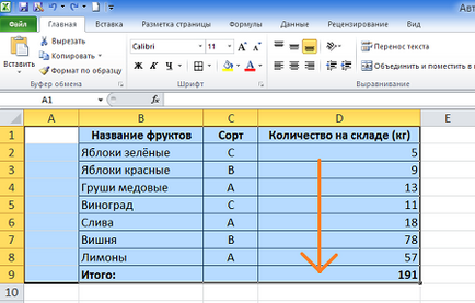 Hogyan excel, hogy gyorsan felsorolni táblasorokra