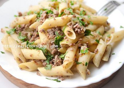 Pasta nautically receptek hús kezdőknek és csemege, egyszerű receptek