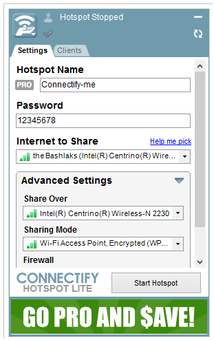 Laptop, mint a WiFi router - lépésről lépésre (router) Laptop, mint egy wifi router - lépésről lépésre