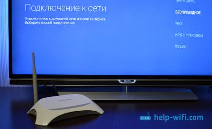 TV Philips csatlakozni az internetre a hálózati kábelt (LAN), egy router