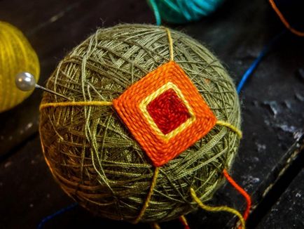 Temari golyó a szakember saját kezűleg (Temari kezével) Temari golyó a szakember saját kezűleg