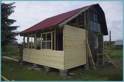 Veranda a ház saját kezűleg tervek, fotók, hogyan kell csatolni a fából készült ház veranda