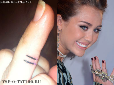 18 Tatuirovok Mayli Sayrus (Cyrus) 18 Mayli Sayrus tetoválás