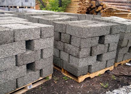 Fa-beton blokkok kezük video - az arányokat és alakja