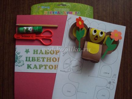 Cheburashka papír saját kezével gyerekeknek