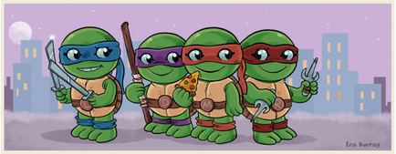 Turtle ninja, Netlore bug ninja ikonikus karakter, karikatúrák (ikonikus karakter) Teenage Mutant Ninja Turtles, Netlore Ninja Turtles, vallási karakter, karikatúrák