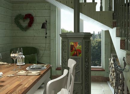 Cottage belső, gazdaság dekoráció rusztikus
