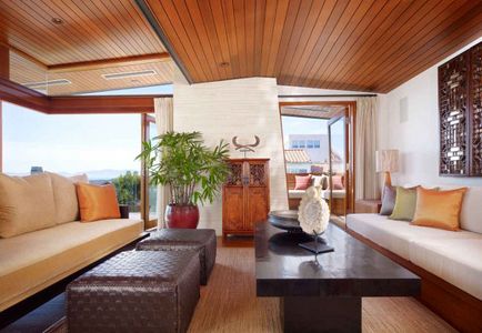 A design a nappali egy privát tájház fotók enteriőrök és a design tippek