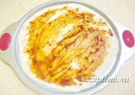 Házi pizza csirkével és sajttal - lépésről lépésre recept fotók (pizza) Házi pizza csirkével és sajttal - lépésről lépésre recept fotók