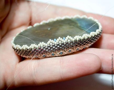 Bilaterális twining caboson - Fair Masters - kézzel készített, kézzel készített (méret menjen át a tű) Kétoldalú twining cabochon - Fair Masters - kézzel készített, kézzel készített