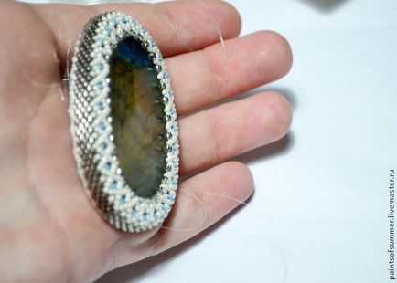Bilaterális twining caboson - Fair Masters - kézzel készített, kézzel készített (gyöngyök) Kétoldalú twining cabochon - Fair Masters - kézzel készített, kézzel készített