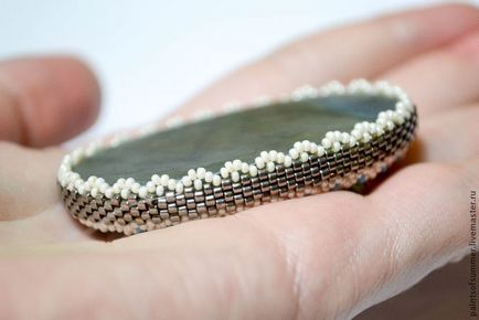 Bilaterális twining caboson - Fair Masters - kézzel készített, kézzel készített (méret menjen át a tű) Kétoldalú twining cabochon - Fair Masters - kézzel készített, kézzel készített