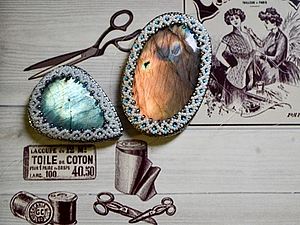 Bilaterális twining caboson - Fair Masters - kézzel készített, kézzel készített (méret menjen át a tű) Kétoldalú twining cabochon - Fair Masters - kézzel készített, kézzel készített