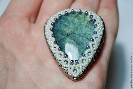 Kétoldalú twining cabochon - Fair Masters - kézzel készített, kézzel készített (mozaik sző do) Kétoldalú twining cabochon - Fair Masters - kézzel készített, kézzel készített