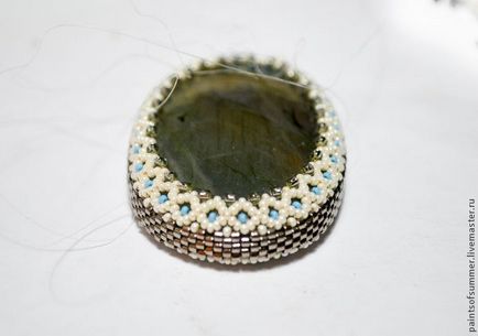 Bilaterális twining caboson - Fair Masters - kézzel készített, kézzel készített (gyöngyök) Kétoldalú twining cabochon - Fair Masters - kézzel készített, kézzel készített