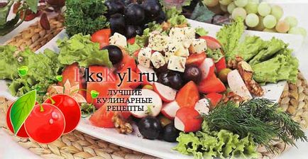 Görög saláta recept egy klasszikus és csirke, ekskyl