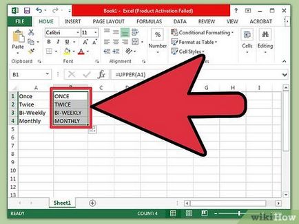 Hogyan változtassuk meg a kis- és nagybetűket excel (jobb klikk) Hogyan változtassuk meg a kis- és nagybetűket excel