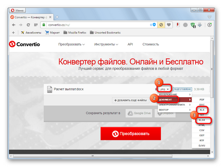 Hogyan lehet átalakítani a Word Excel (Kattintson a gombra „Open”) Hogyan lehet átalakítani a Word az Excel