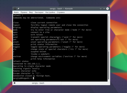 Hogyan kell használni a telnet, losst (telnet alkalmazási példák) Hogyan kell használni a telnet, losst