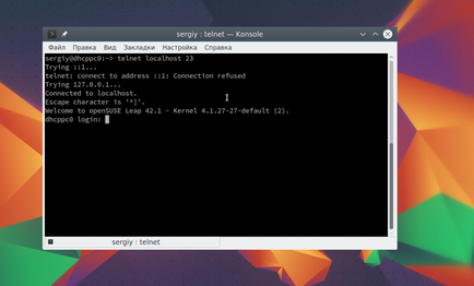 Hogyan kell használni a telnet, losst (csatlakoztatás telnet) Hogyan kell használni a telnet, losst