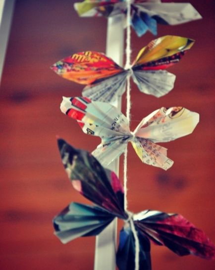 Hogyan készítsünk egy pillangó papírból 3 mesterkurzusokat fotókkal, amelyek könnyen lemásolni