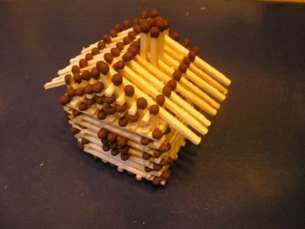 Hogyan készítsünk egy házat matchsticks rendszerek, fotók, videók és utasítások