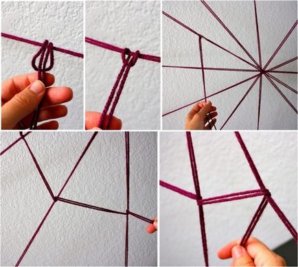 Hogyan készítsünk egy pókháló fonal kezük
