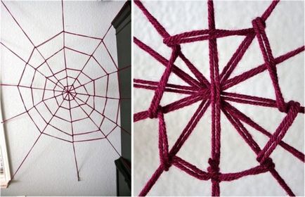 Hogyan készítsünk egy pókháló fonal kezük