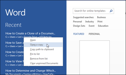 Hogyan hozzunk létre egy dokumentum másolatát szó (Microsoft Office). Hogyan hozzunk létre egy példányt a dokumentum szó