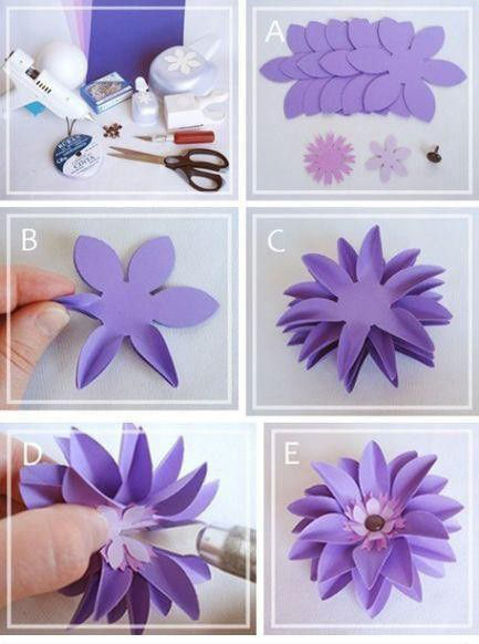 Hogyan vágott virágok papírból saját kezűleg