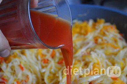 Káposzta paprika paradicsomos mártásban (vegetáriánus) Káposzta paprika paradicsomszósz