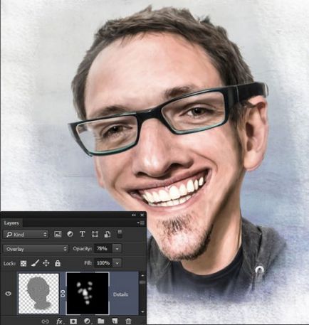 A rajzfilm photoshop (tegyük egy külön réteg) Karikatúra photoshop