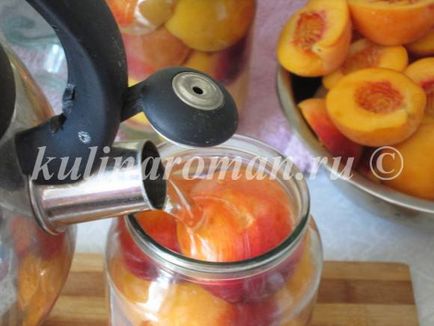 Az őszibarack konzerv a téli (sterilizálás nélküli recept), finom receptek (szirupban recept fotó) Az őszibarack konzerv a téli (sterilizálás nélküli recept), finom receptek