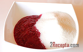 Piros ribiszke, tört cukorral - lépésről lépésre recept fotók
