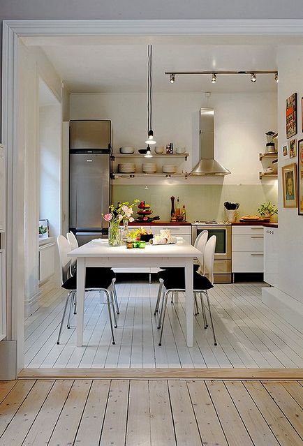 A konyha a lakás-stúdió fotók és tervezési ötletek, álom ház
