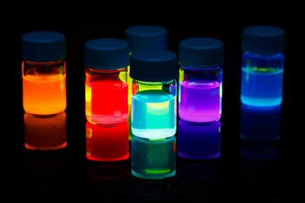Elektrolumineszcens és fluoreszkáló festéket és jellemzői (elektromos áram) Fluoreszkáló és elektrolumineszcens tintát és jellemzői