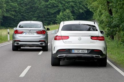 Mercedes gle kupé BMW X6, valamint az összehasonlító tesztvezetés