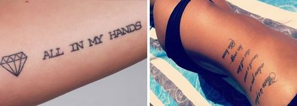 Feliratok tetoválás fordítások a nők és férfiak népszerű kifejezések különböző nyelveken, fotók