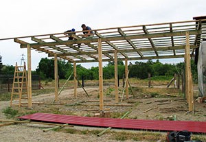 Canopy hullámkarton kezüket szerelési technológia